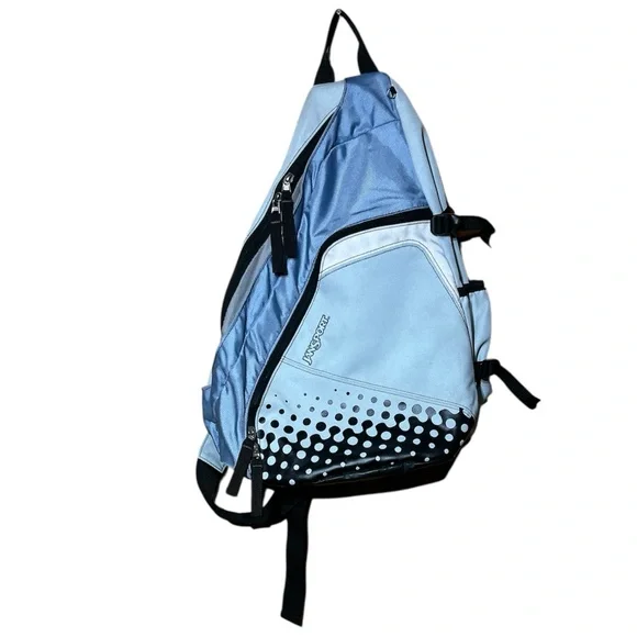 New Jansport Blue Infusion Muck-Proof Sling Backpack Slingpack Grey Blue Black - Picture 1 of 6